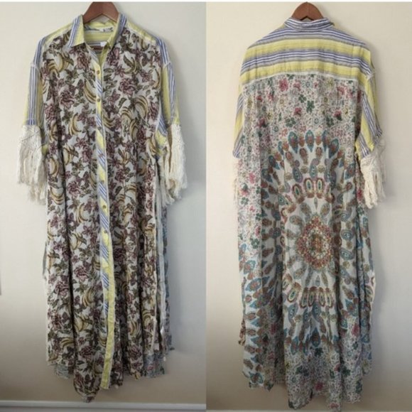 Free People Watching Waves Maxi Shirt s / m - Picture 8 of 14
